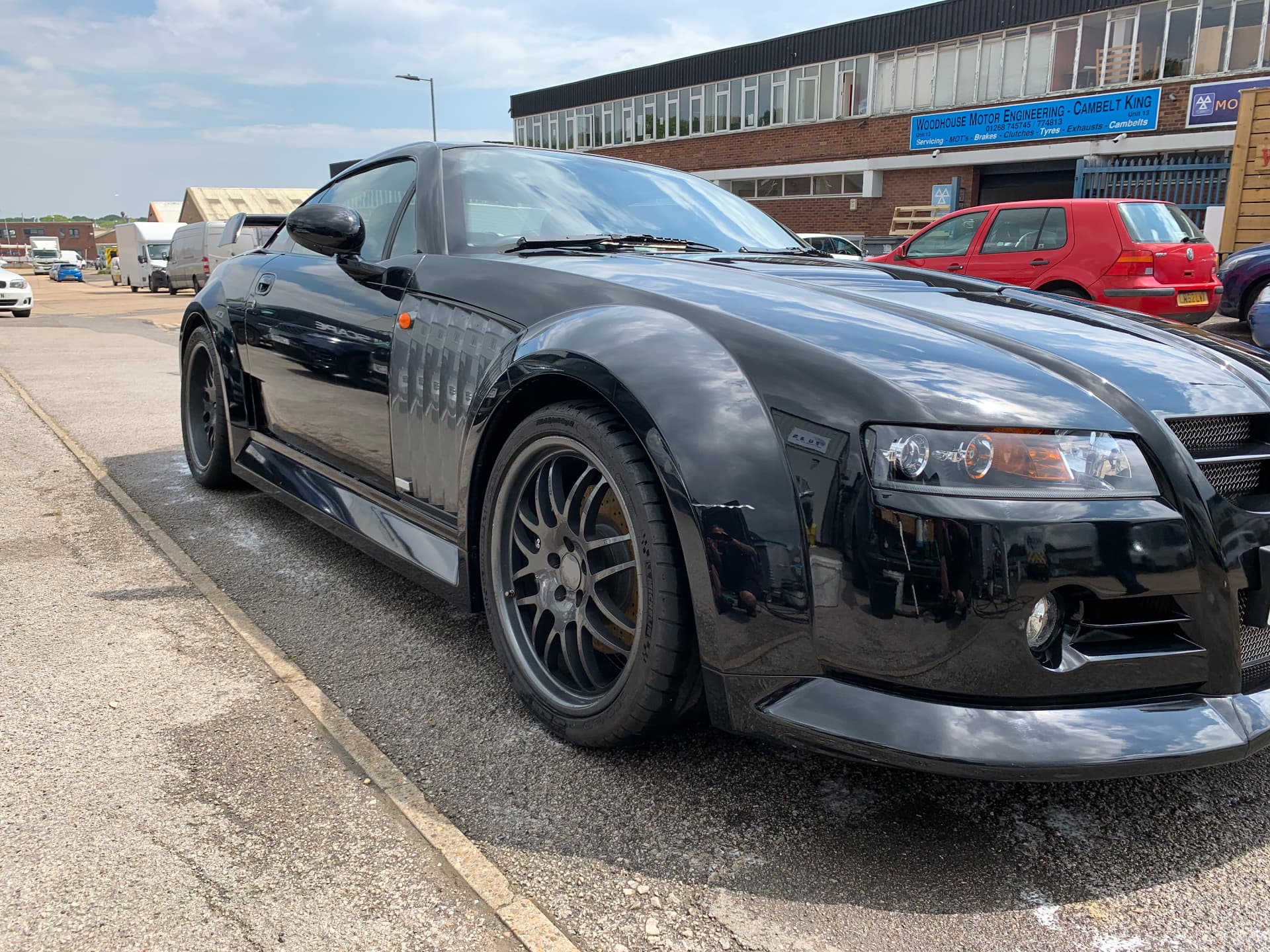 Black MG XPower SV supercar cleaned outside the Daws Heath unit