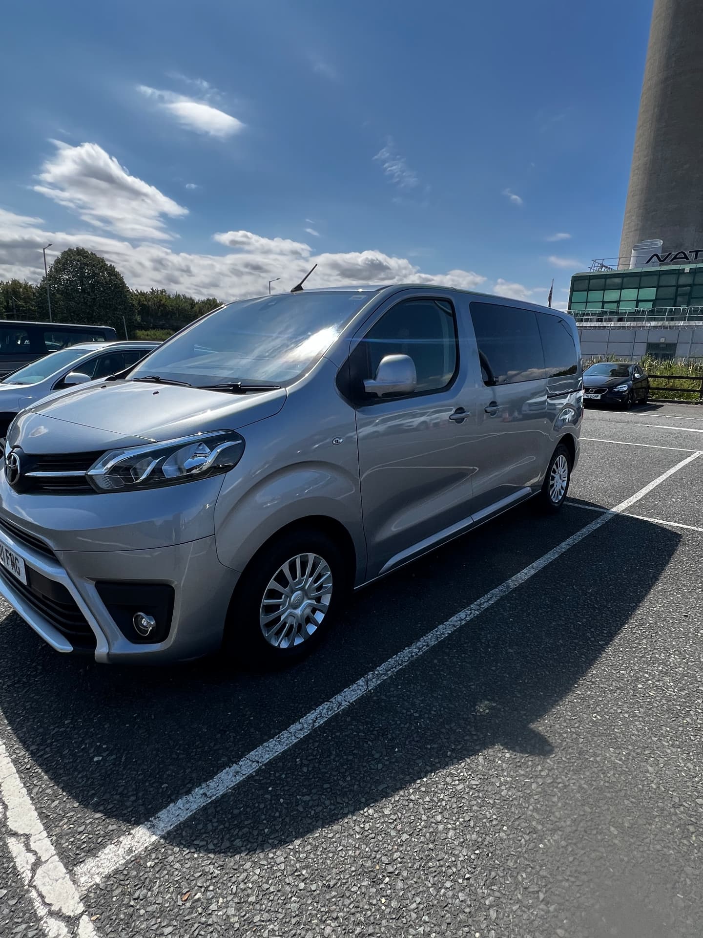 Silver Toyota Proace people carrier cleaned inside and out