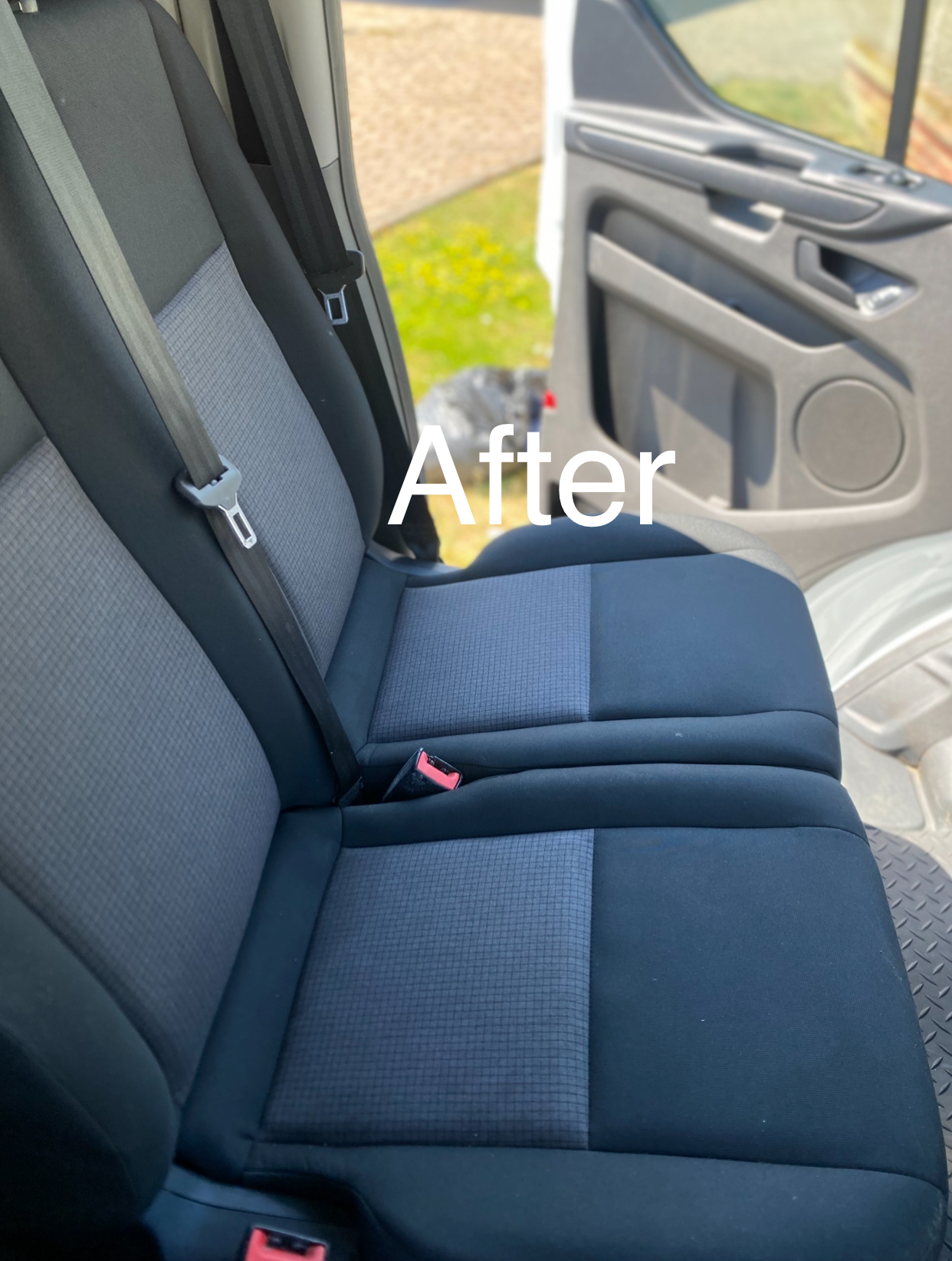 The same van rear seats deep cleaned and looking like new